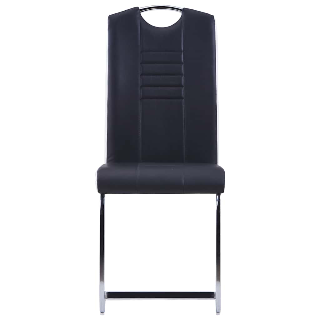 Vidaxl eetkamerstoelen 4 st kunstleer zwart