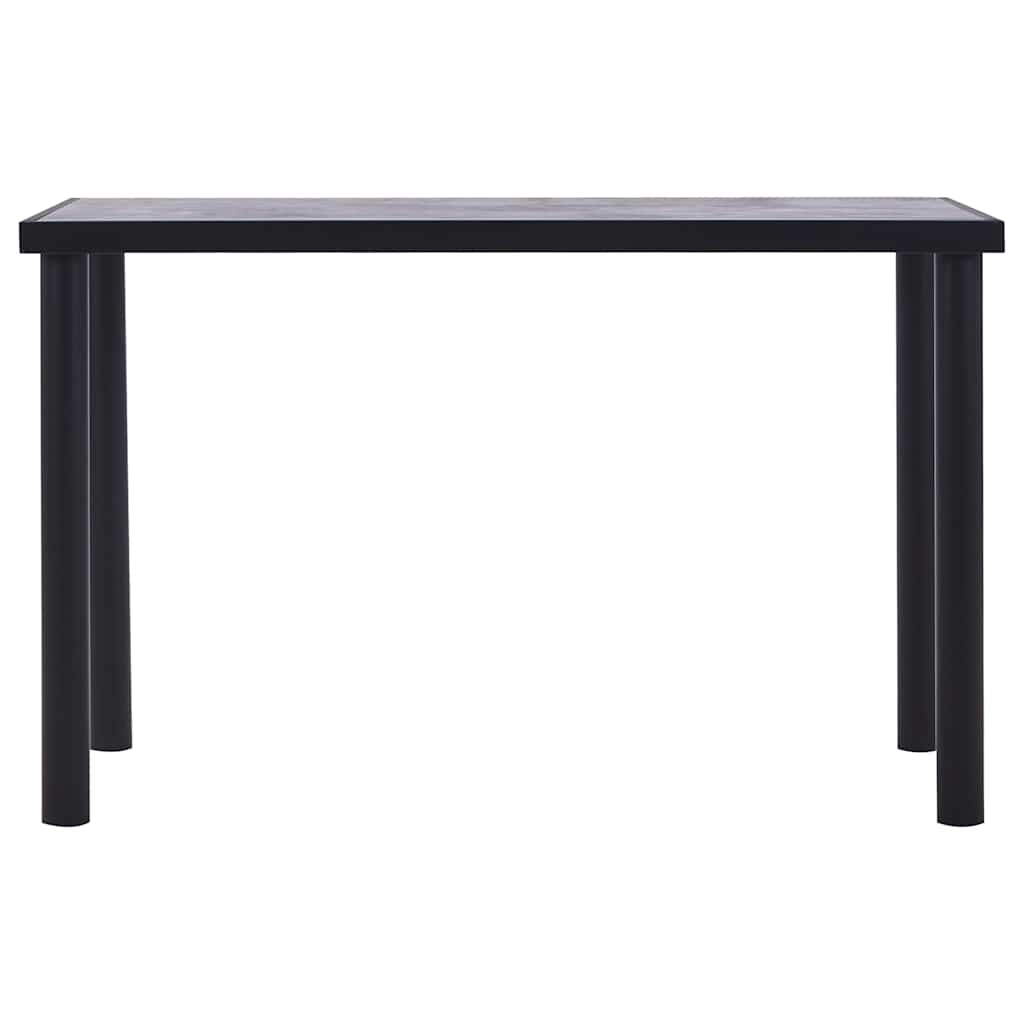 Vidaxl eettafel 120x60x75 cm mdf zwart en betongrijs