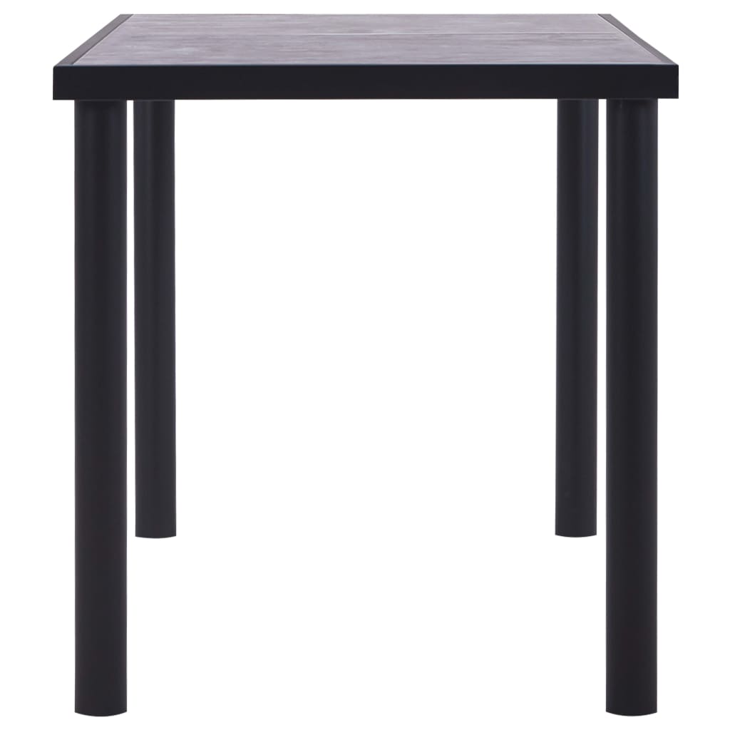 Vidaxl eettafel 140x70x75 cm mdf zwart en betongrijs
