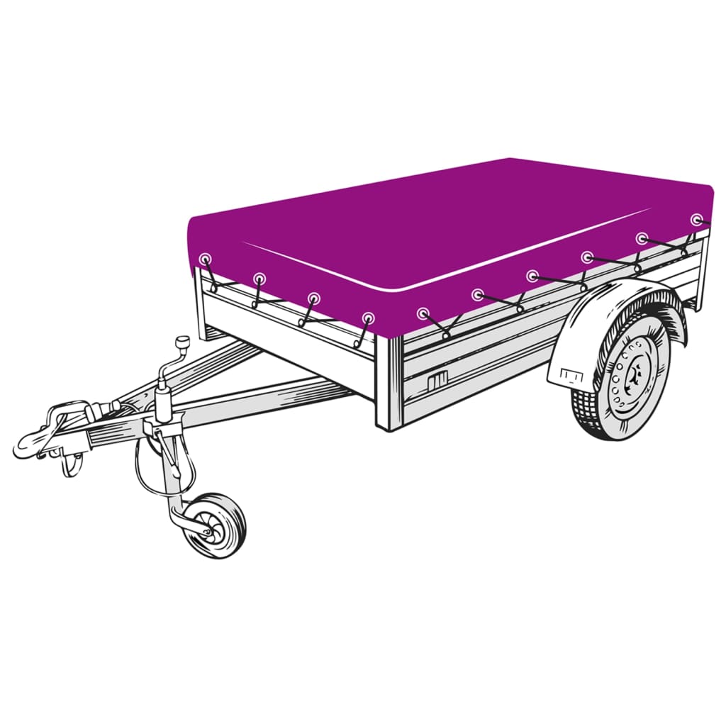 Vidaxl Trailer Network 2x3,5 M HDPE Schwarz