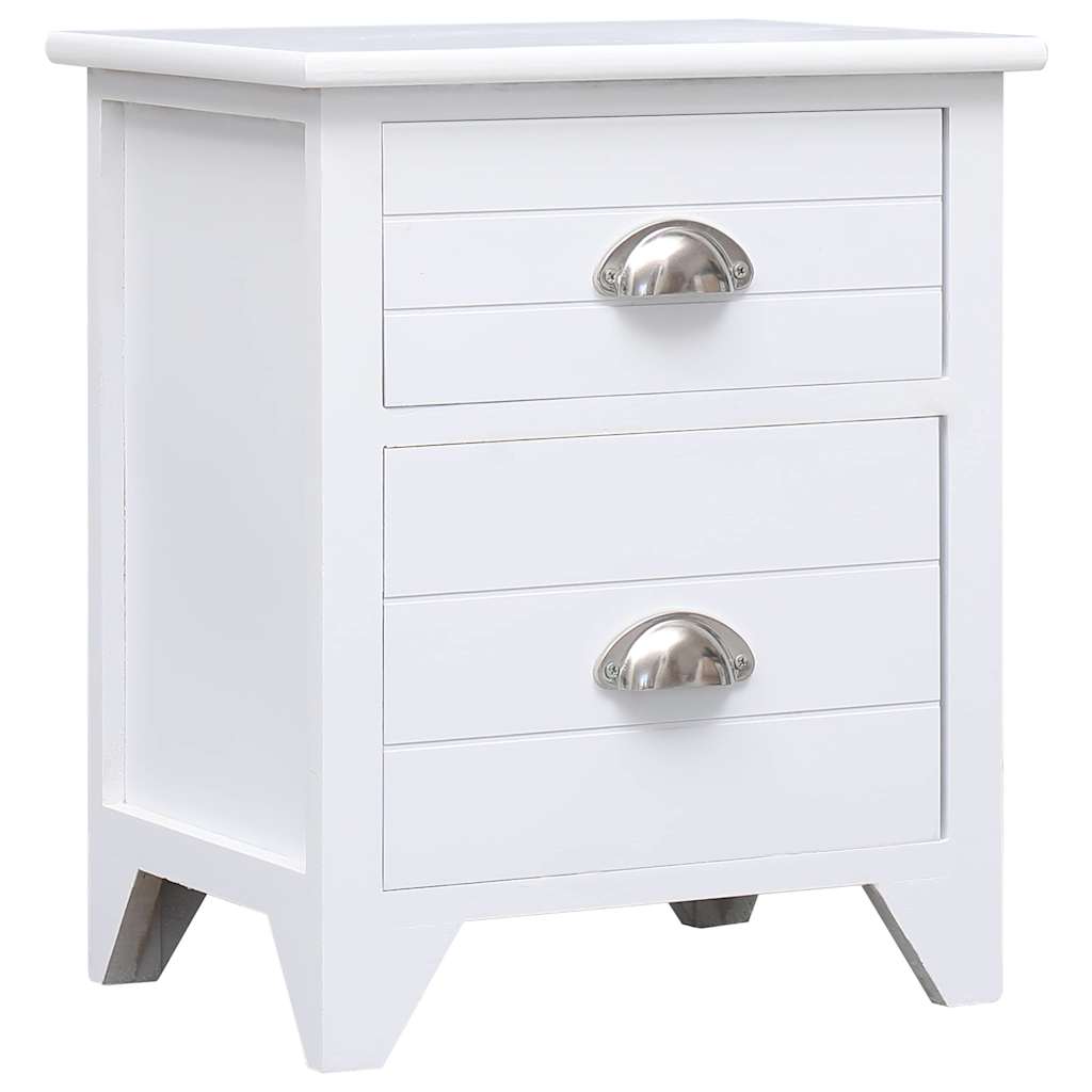 Vidaxl nachtkastje 38x28x45 cm paulowniahout wit