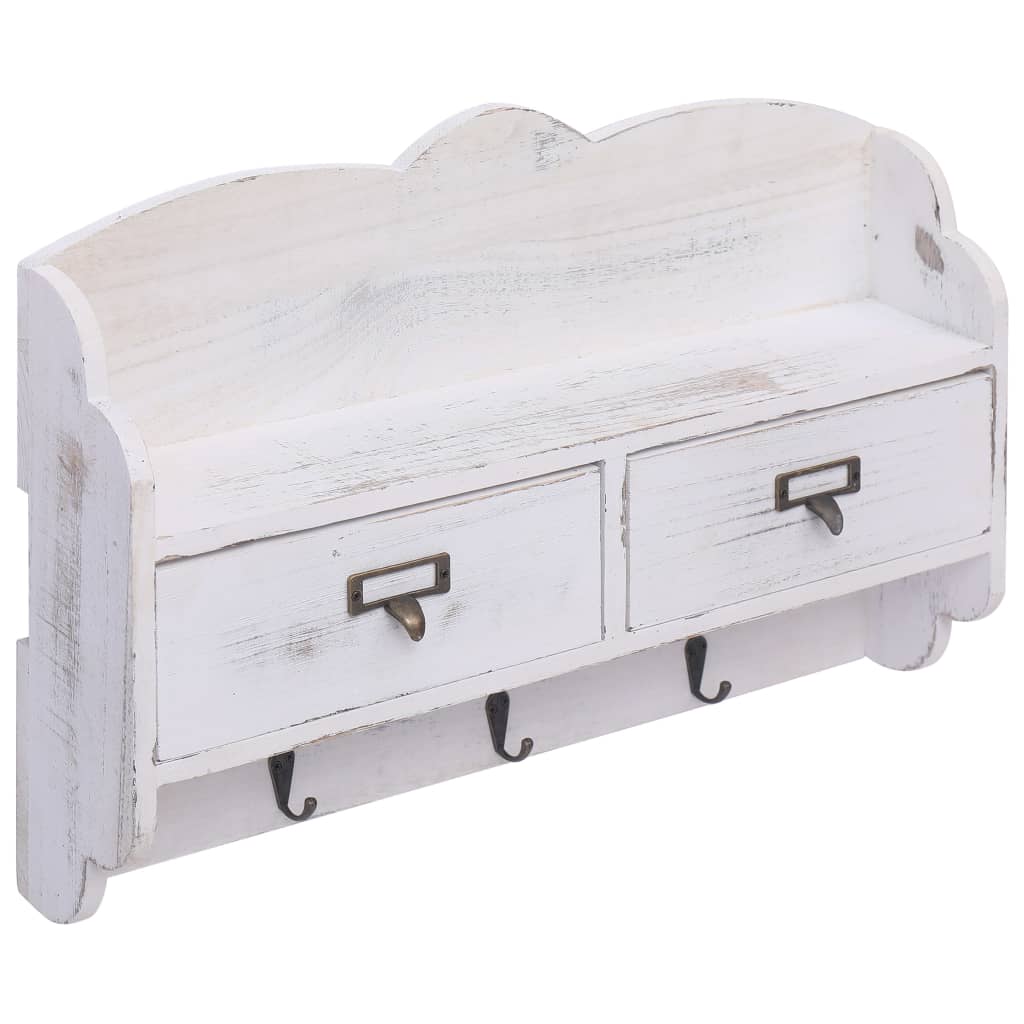 Vidaxx Wandgarderobe 50x10x34 cm Holz weiß