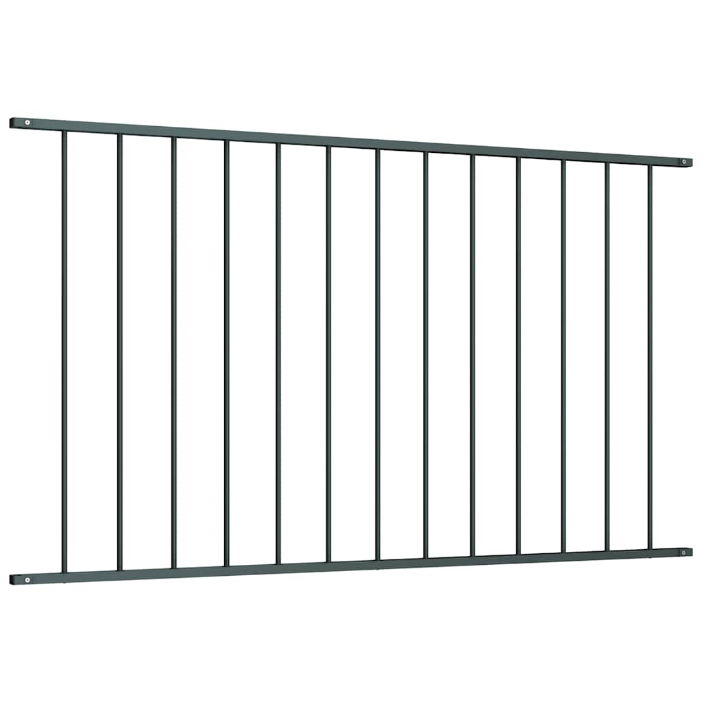 VIDAXL Zaunpanel -Pulver -Stahl 1,7 x 0,75 m Anthrazit