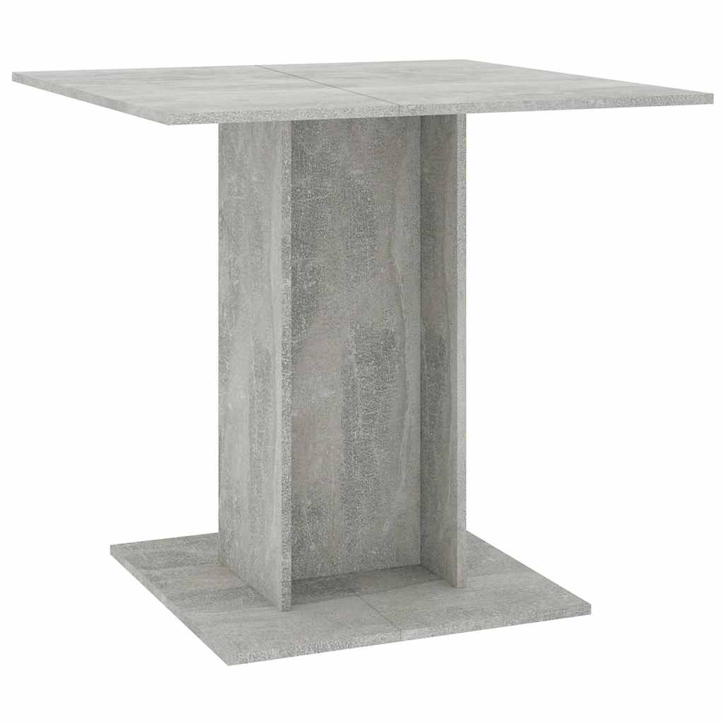 Vidaxl eettafel 80x80x75 cm bewerkt hout betongrijs