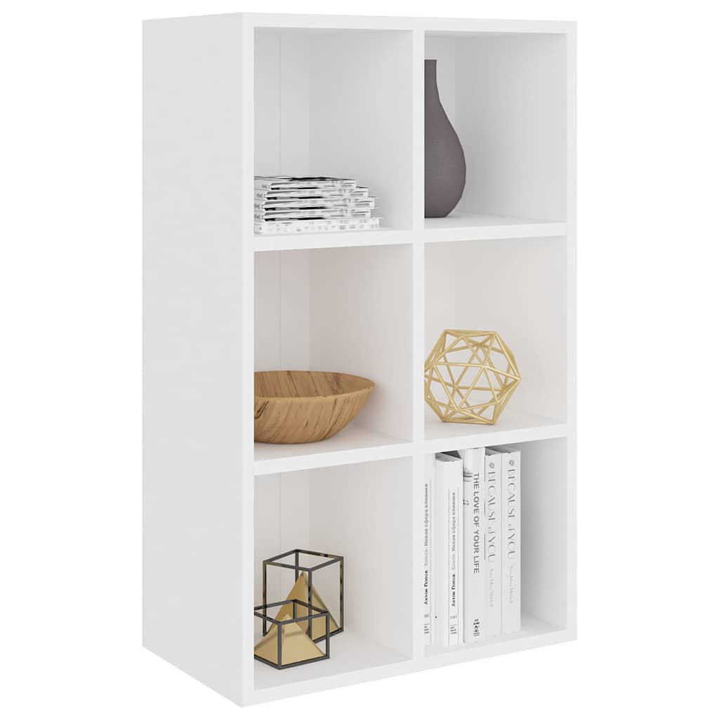 Vidaxl boekenkast dressoir 66x30x98 cm bewerkt hout wit