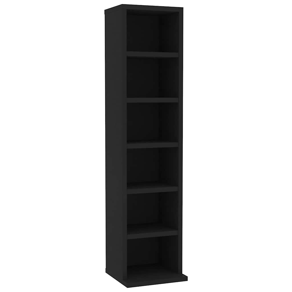 Vidaxl cd-kast 21x20x88 cm bewerkt hout zwart