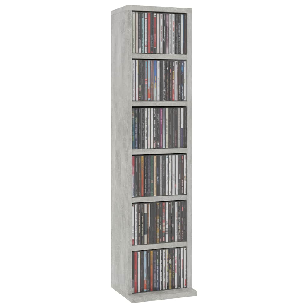Vidaxl cd-kast 21x20x88 cm bewerkt hout betongrijs