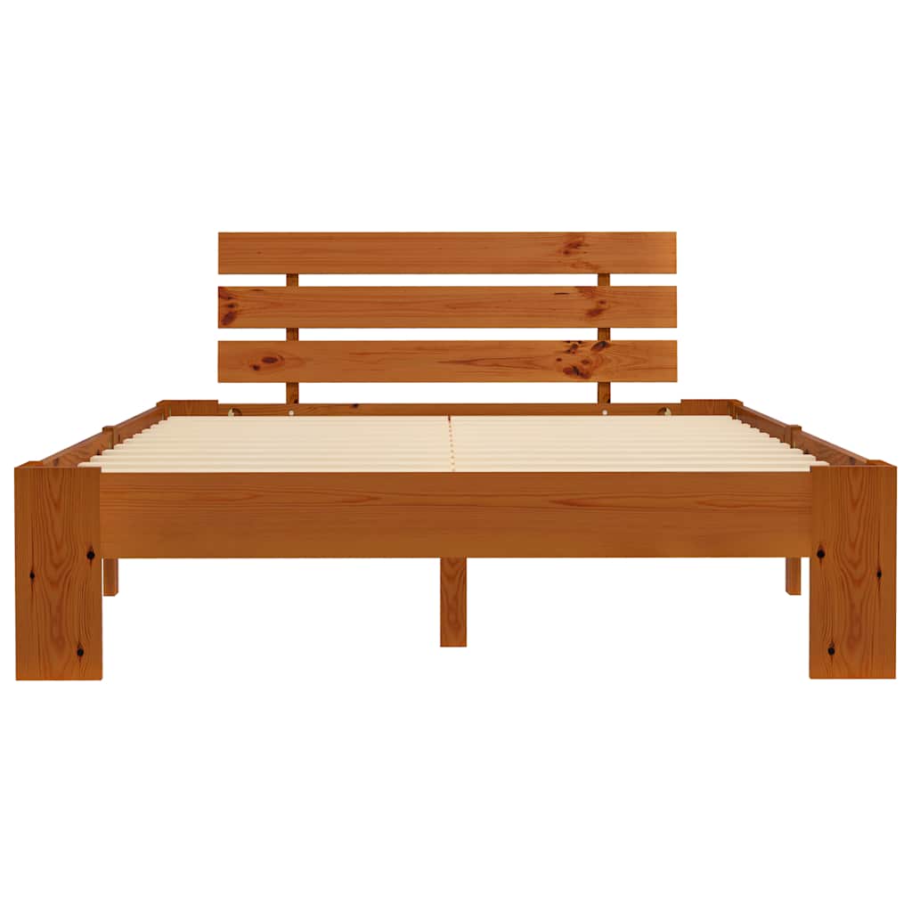 Vidaxl bedframe massief grenenhout honingbruin 120x200 cm