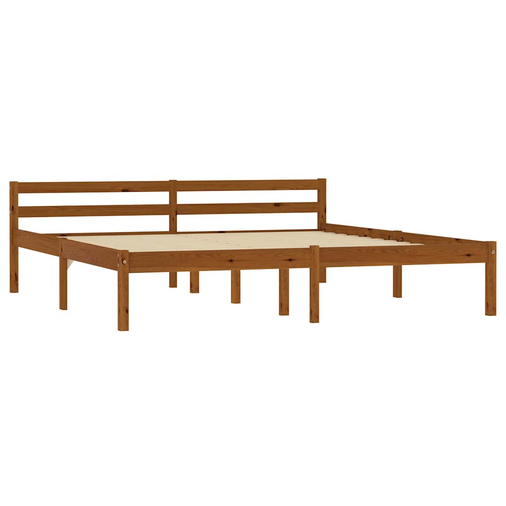 Vidaxl bedframe massief grenenhout honingbruin 160x200 cm