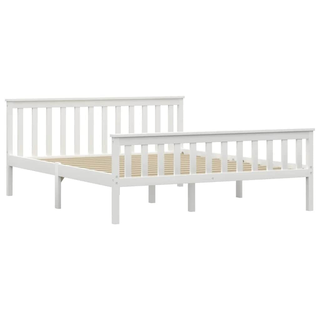 Vidaxl bedframe massief grenenhout wit 160x200 cm