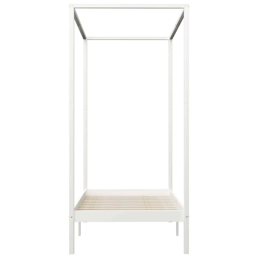 Vidaxl hemelbedframe massief grenenhout wit 90x200 cm