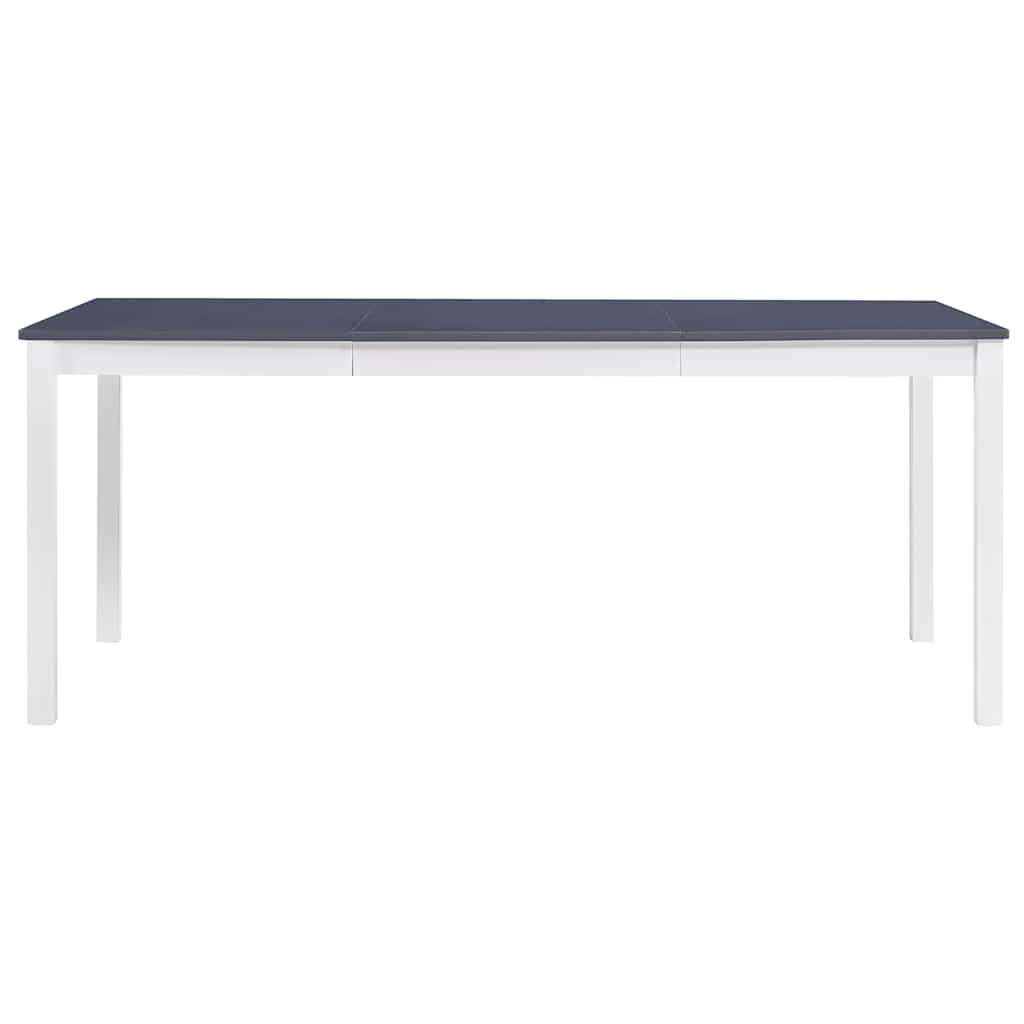 Vidaxl eettafel 180x90x73 cm grenenhout wit en grijs