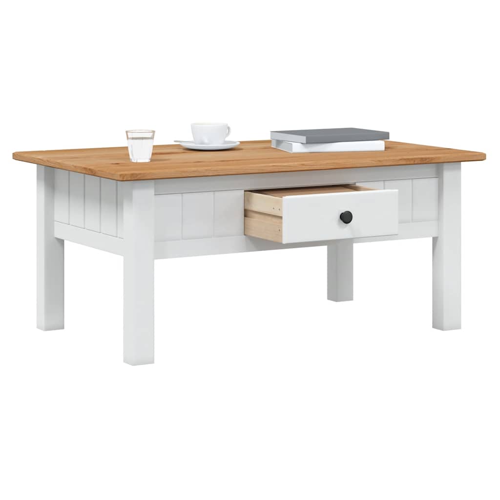 Vidaxl salontafel panama range 100x60x43,5 cm massief grenenhout wit