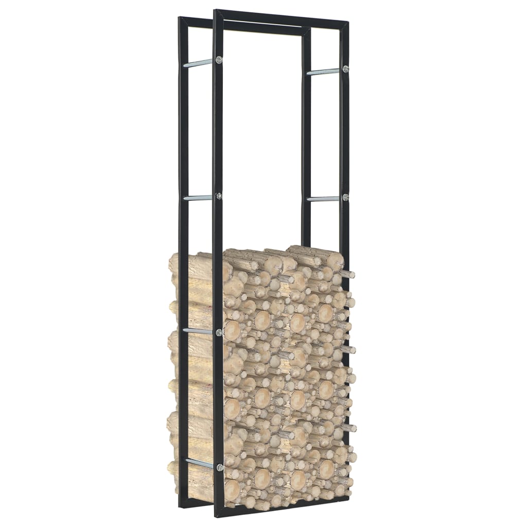 Vidaxx Kaminholzregal 50x20x150 cm Stahl schwarz