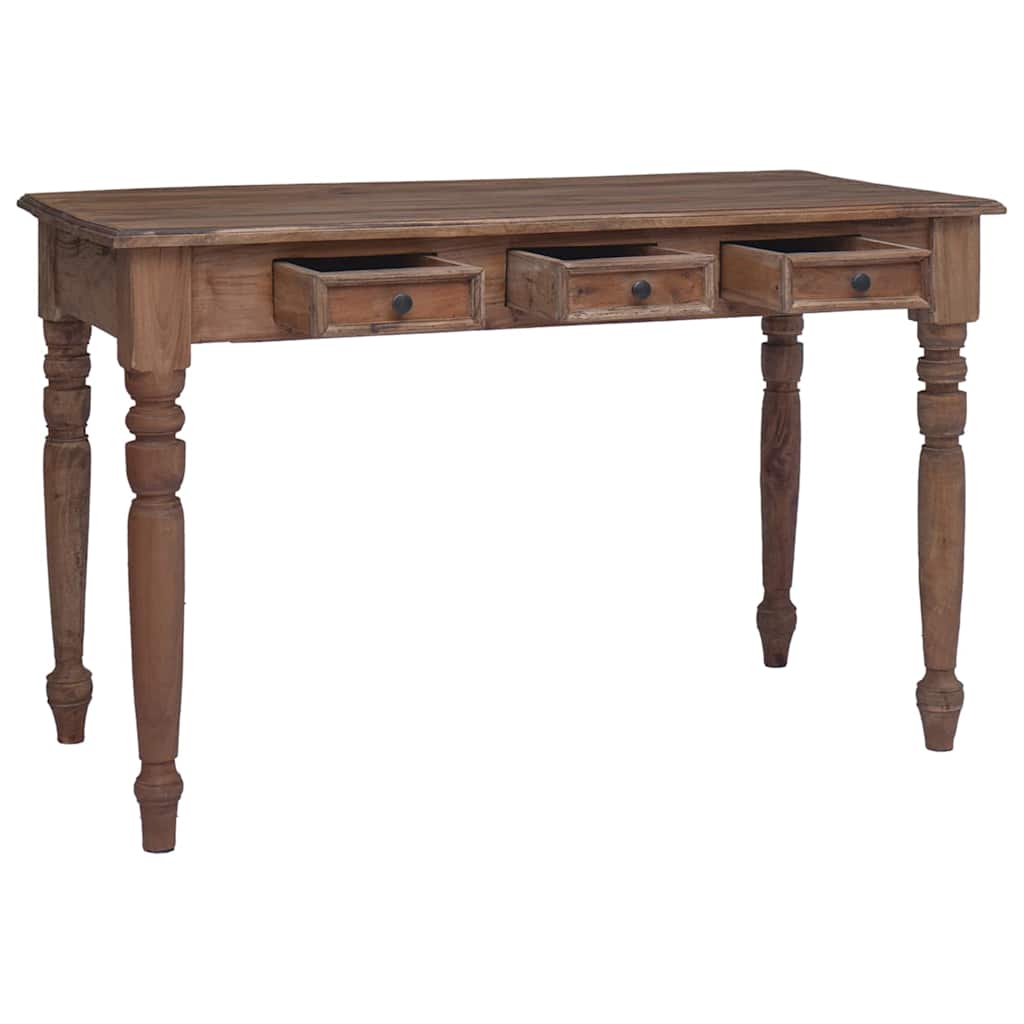 Vidaxl bureau met lades 117x57x75 cm massief mahoniehout