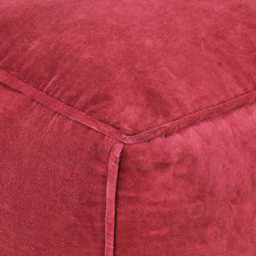 Vidaxl poef 40x40x40 cm katoenfluweel roze