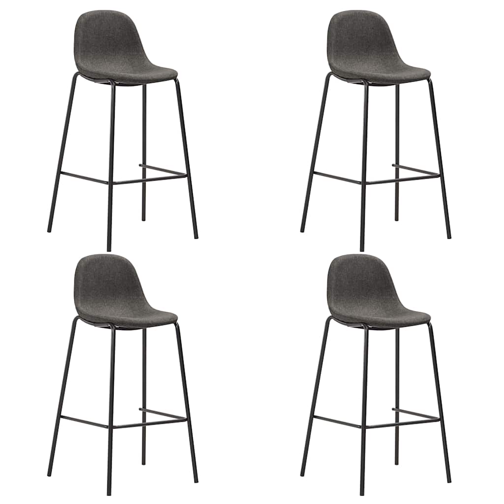 Vidaxl barstoelen 4 st stof donkergrijs