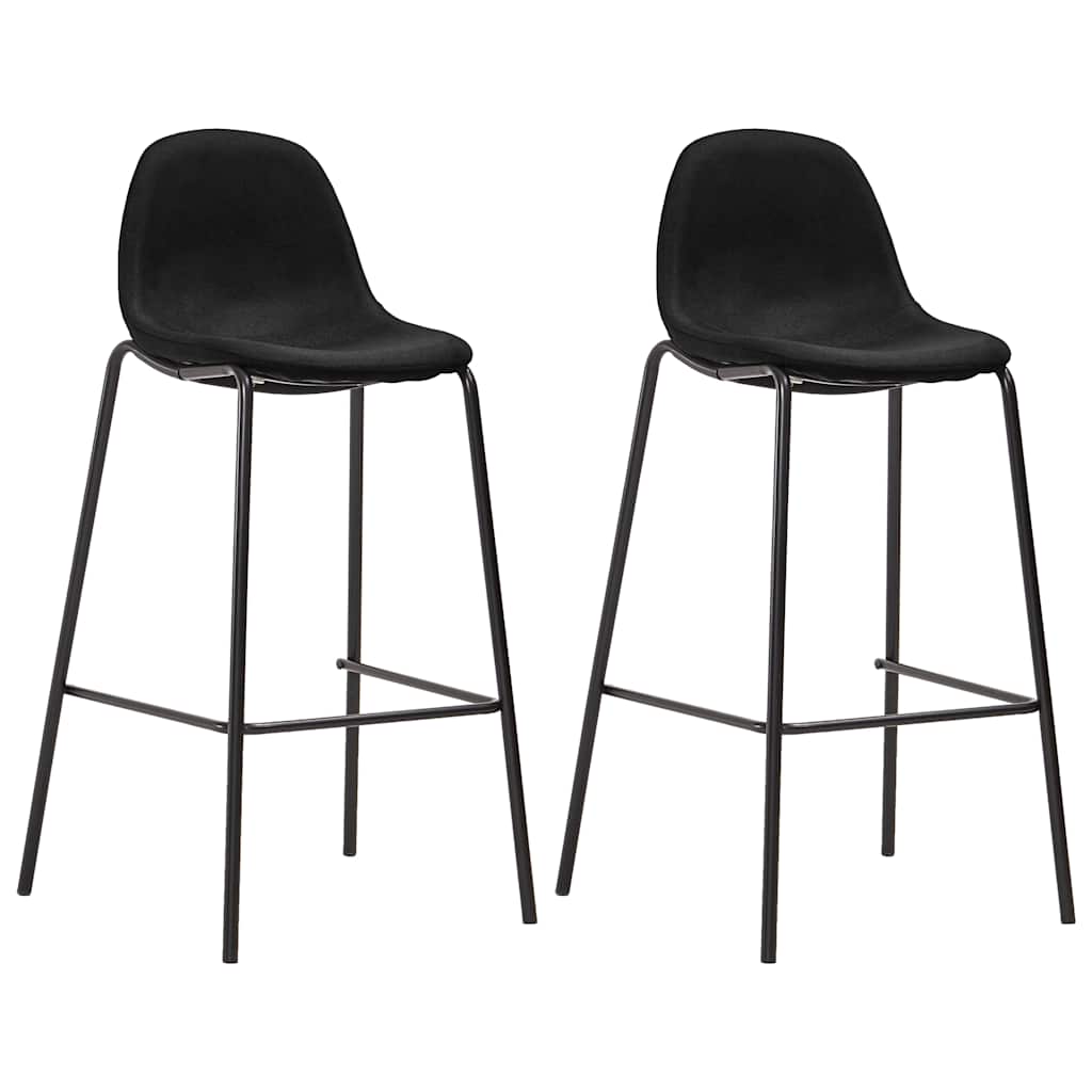 Vidaxl barstoelen 2 st stof zwart