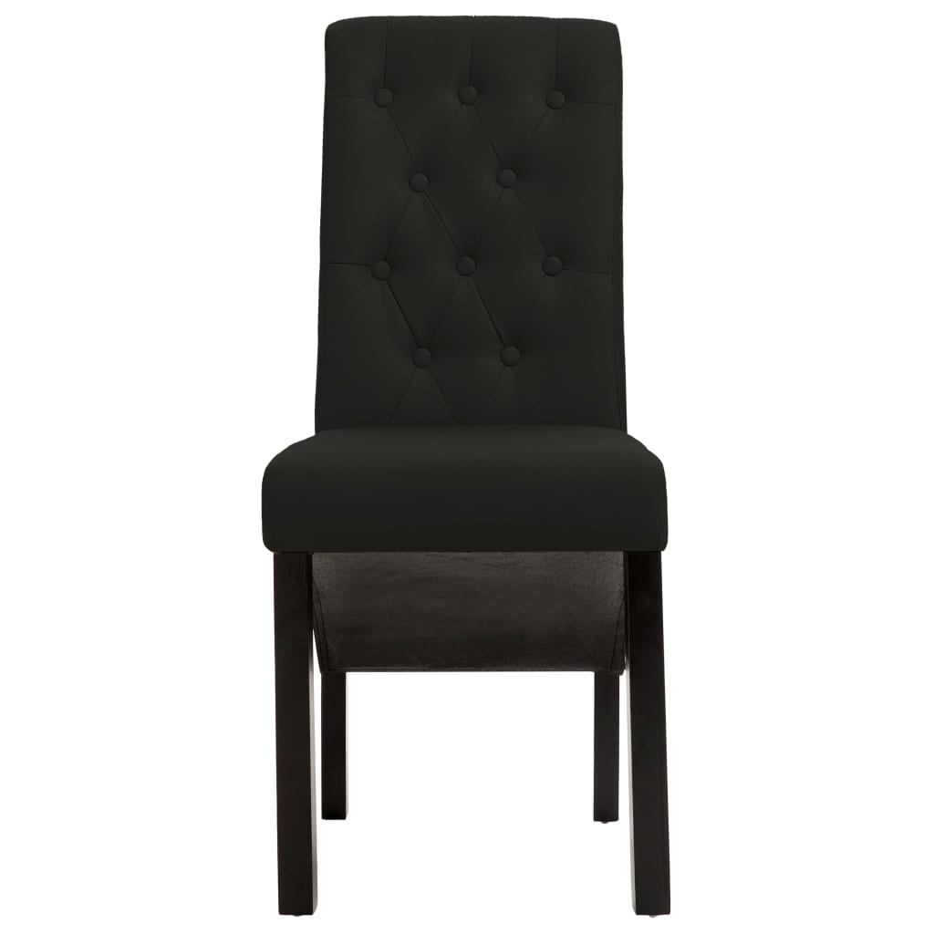 Vidaxl eetkamerstoelen 4 st stof zwart