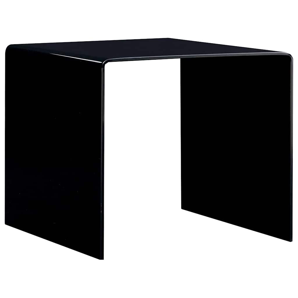 Vidaxl salontafel 50x50x45 cm gehard glas zwart