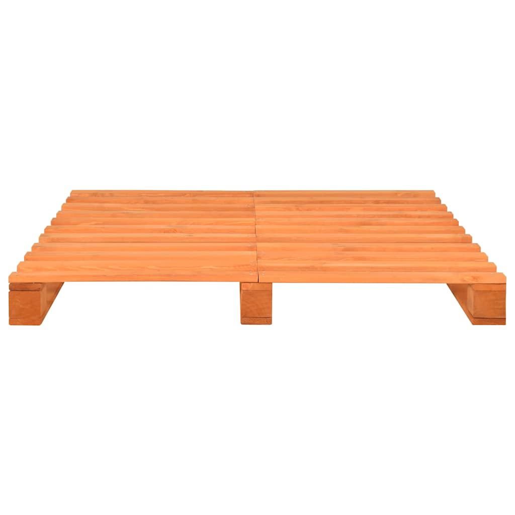 Vidaxl bedframe pallet massief grenenhout bruin 120x200 cm