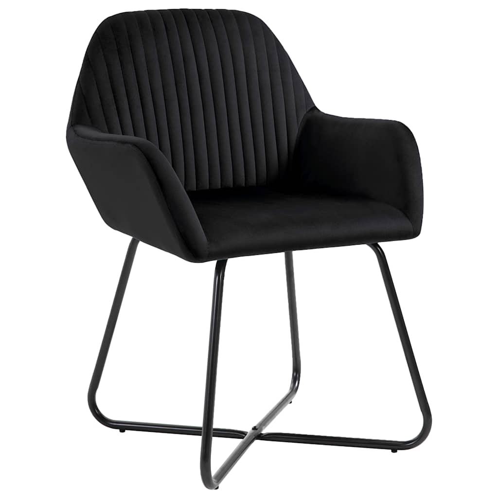 Vidaxl eetkamerstoelen 4 st fluweel zwart