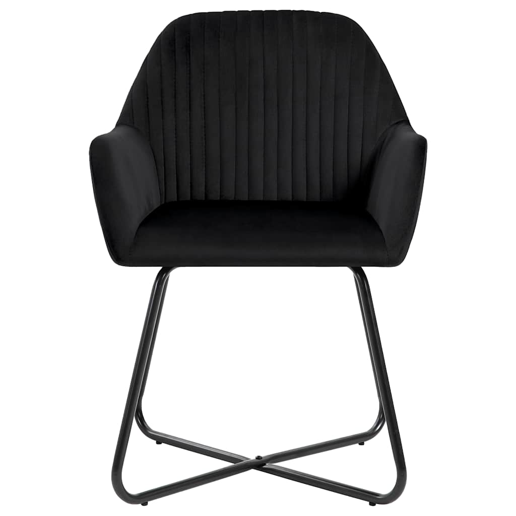 Vidaxl eetkamerstoelen 4 st fluweel zwart