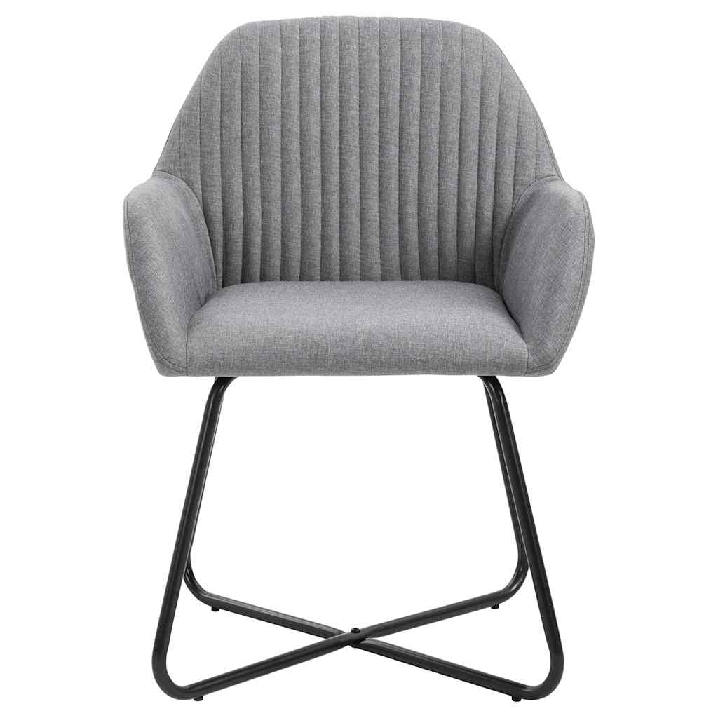 Vidaxl eetkamerstoelen 4 st stof lichtgrijs