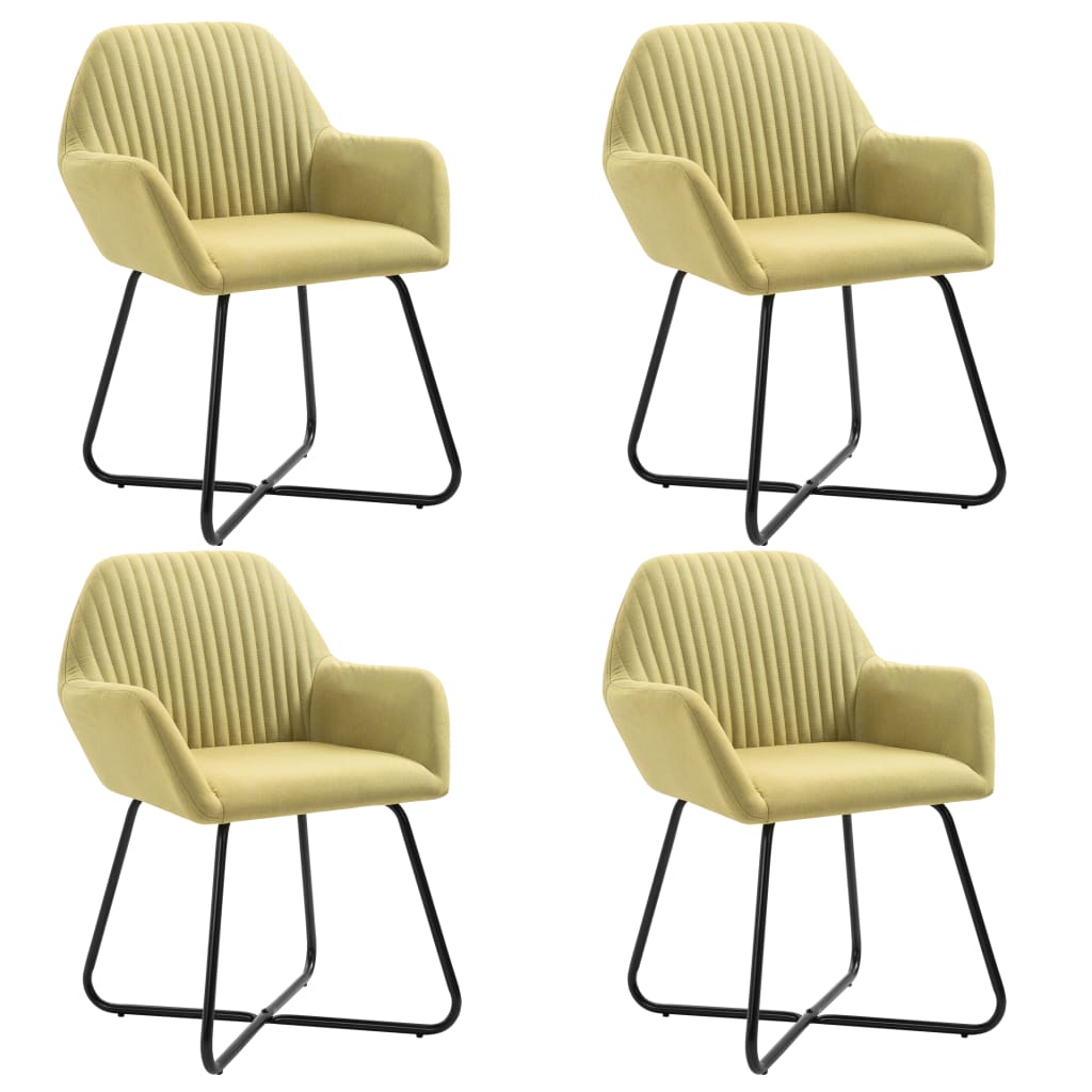 Vidaxl eetkamerstoelen 4 st stof groen