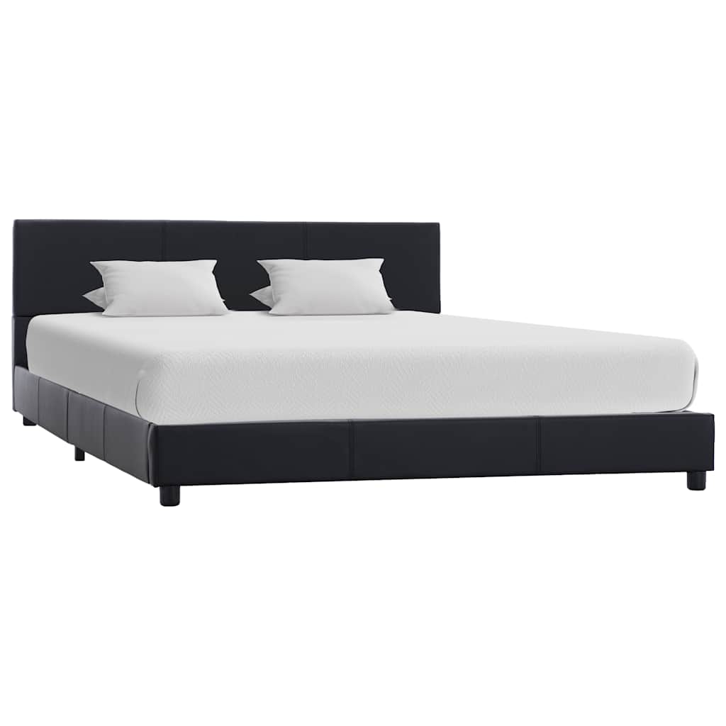 Vidaxl bedframe kunstleer zwart 160x200 cm