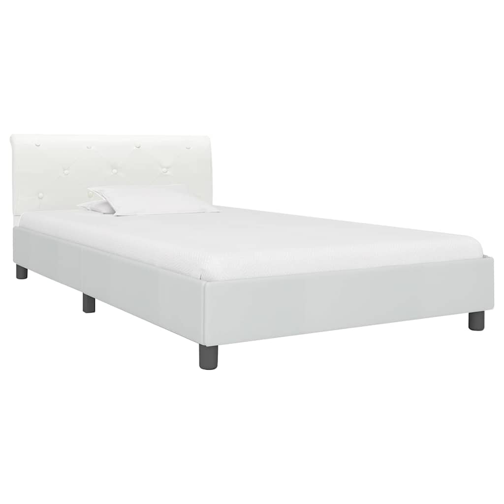 Vidaxl bedframe kunstleer wit 90x200 cm