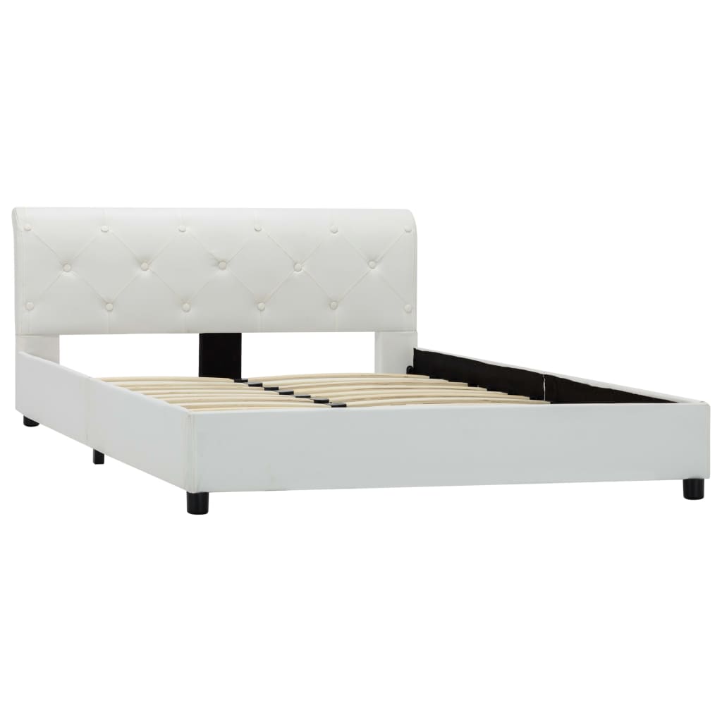 Vidaxl bedframe kunstleer wit 120x200 cm