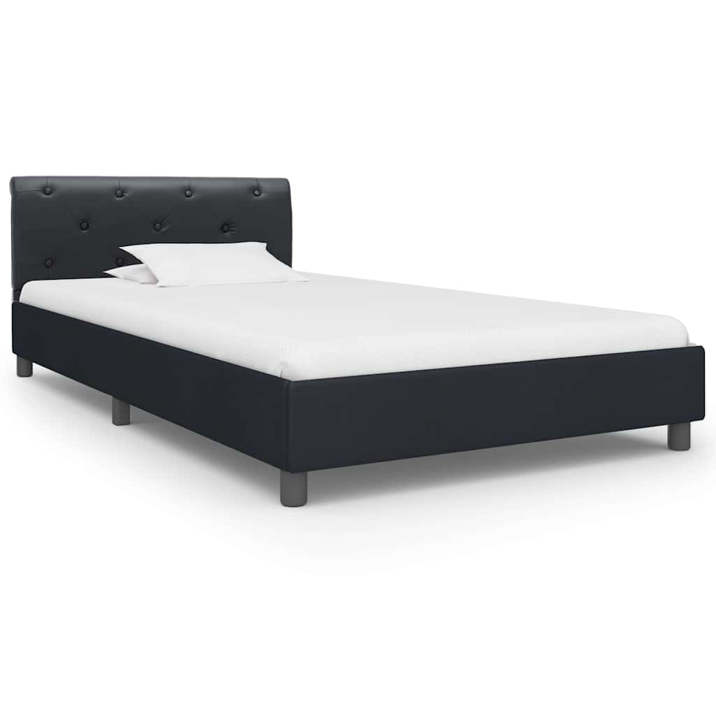 Vidaxl bedframe kunstleer zwart 100x200 cm