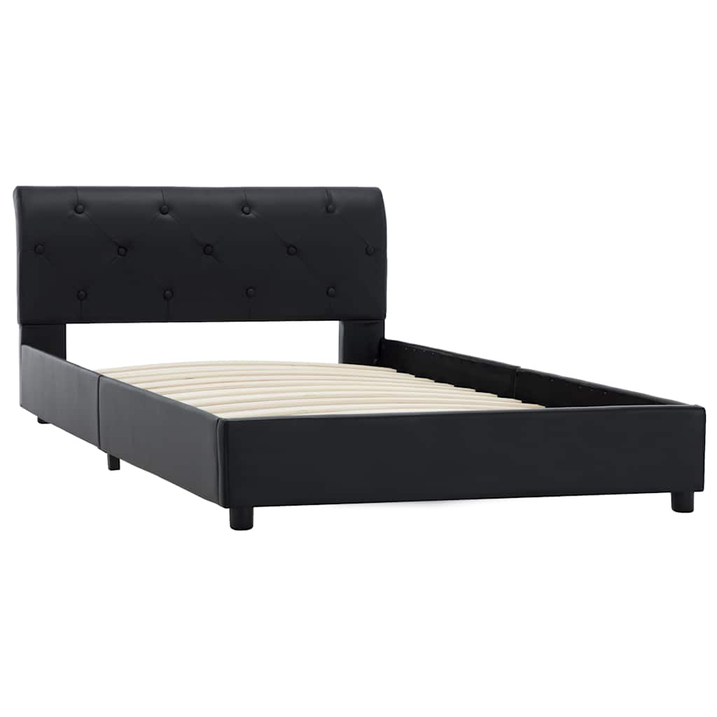 Vidaxl bedframe kunstleer zwart 100x200 cm