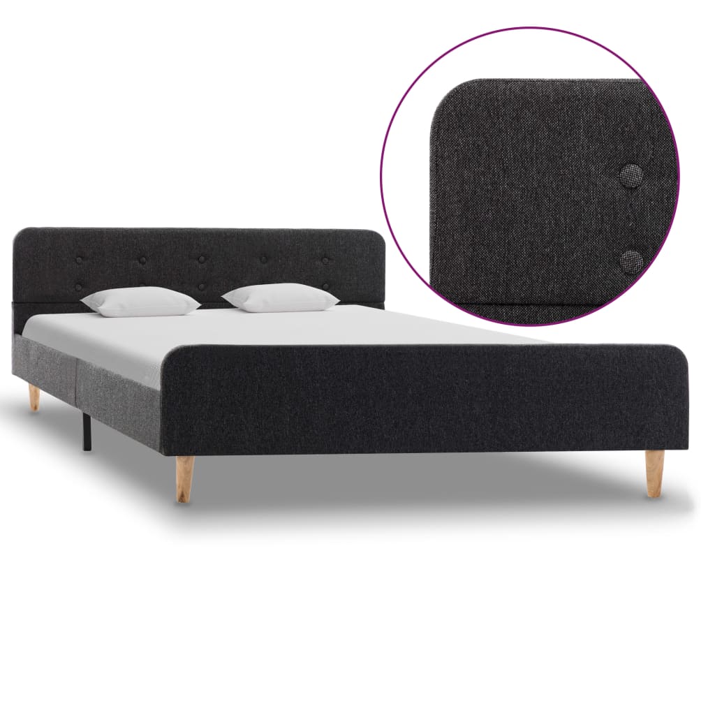 Vidaxl bedframe jute donkergrijs 160x200 cm