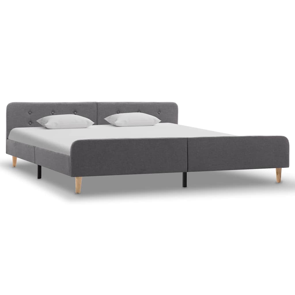 Vidaxl bedframe stof lichtgrijs 180x200 cm