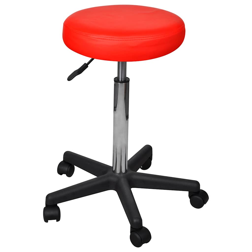 Vidaxl kantoorkrukken 2 st 35,5x84 cm kunstleer rood
