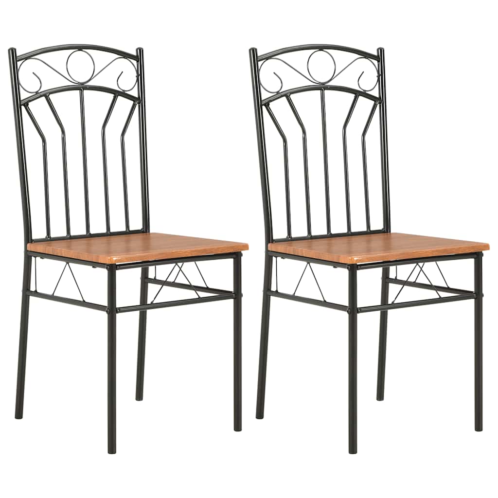Vidaxl eetkamerstoelen 2 st mdf bruin