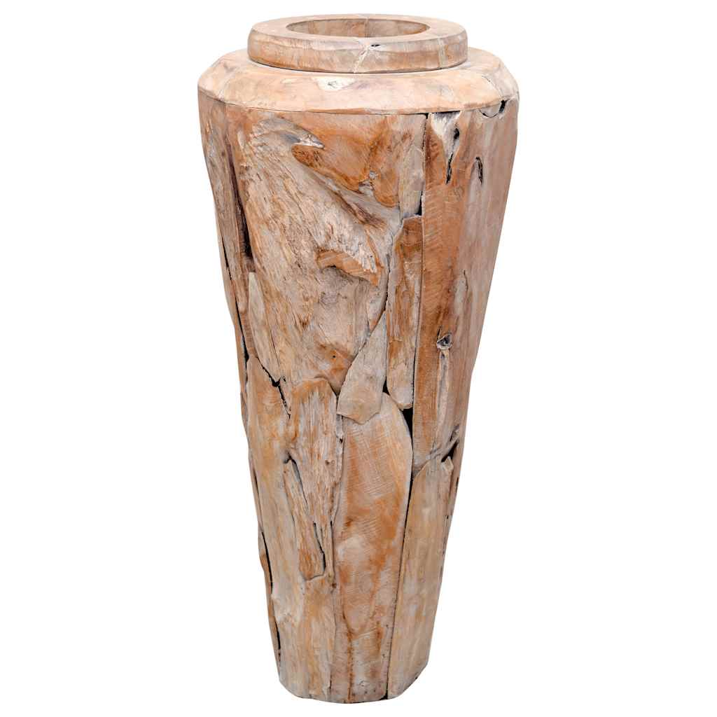 Vidaxx Dekovase 40x100 cm massives Teakholz