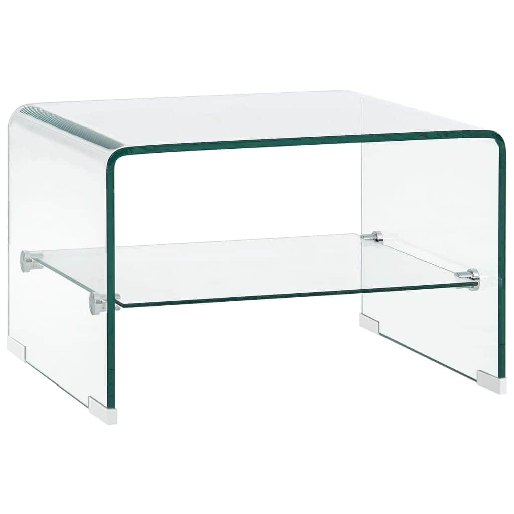 Vidaxl salontafel 50x45x33 cm gehard glas transparant