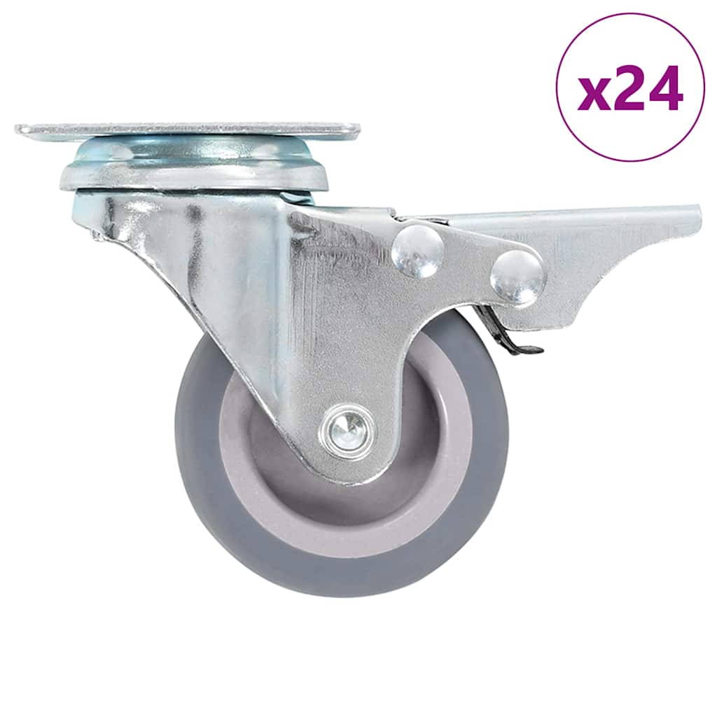Vidaxl 24 st zwenkwielen 50 mm