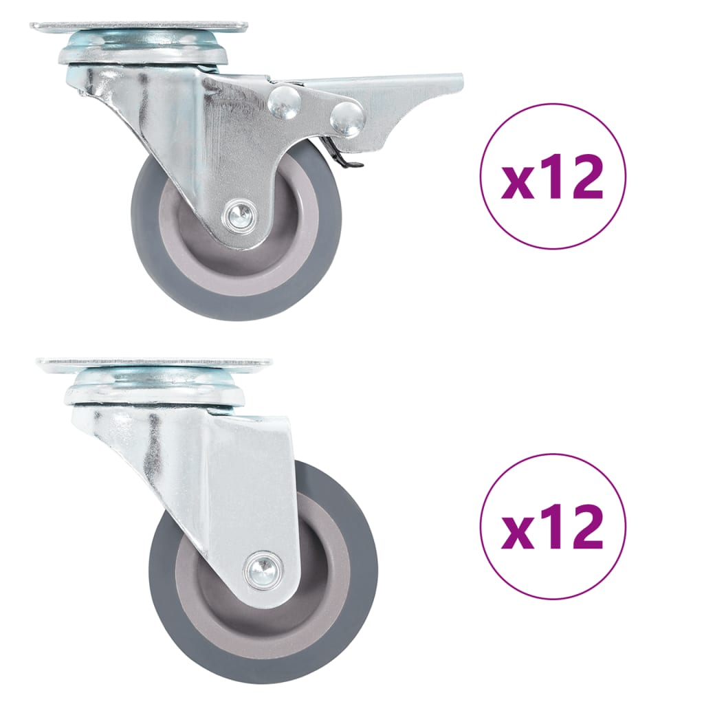 VidaXL 24 Stk. Rollen 50 mm