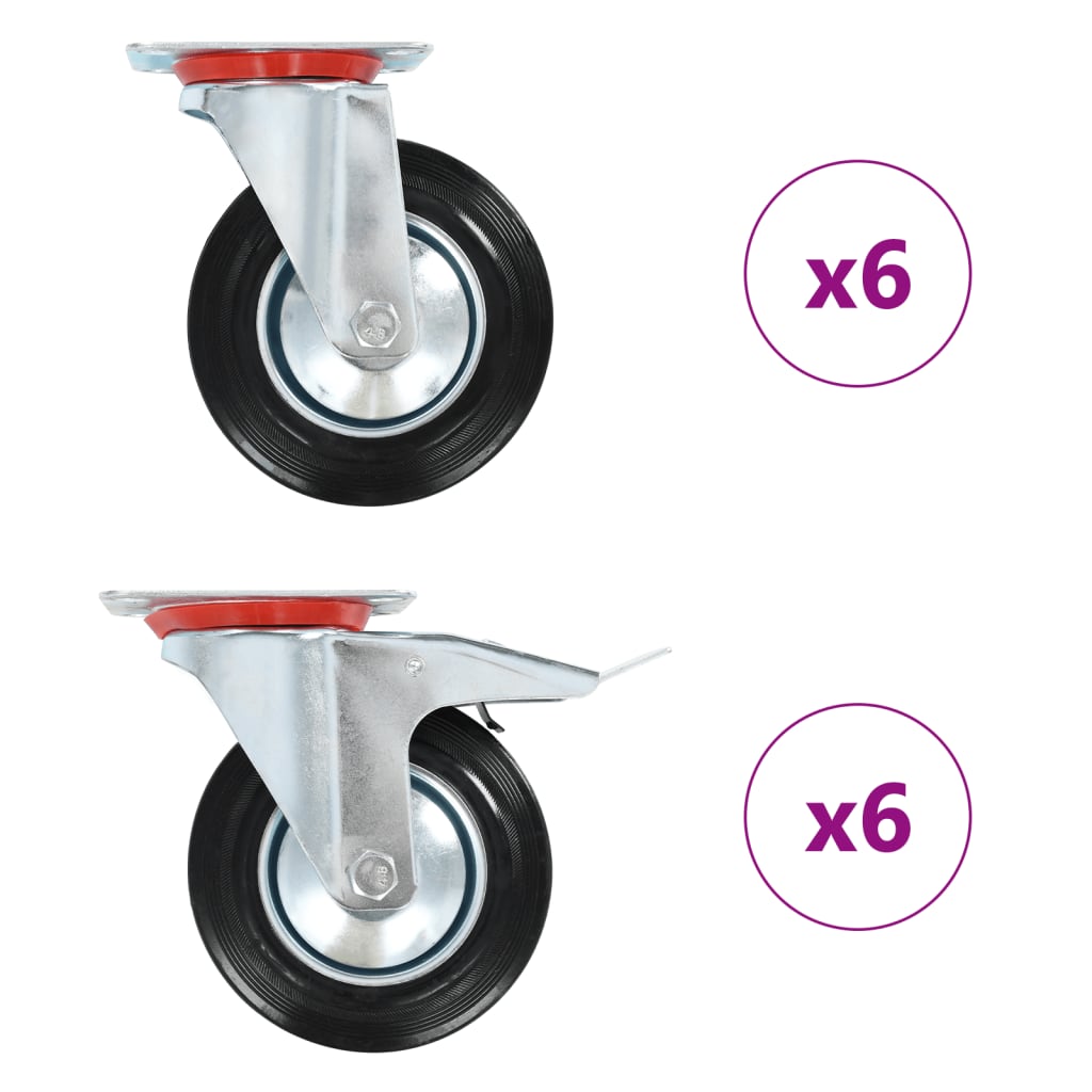 VidaXL 12 Stk. Rollen 160 mm