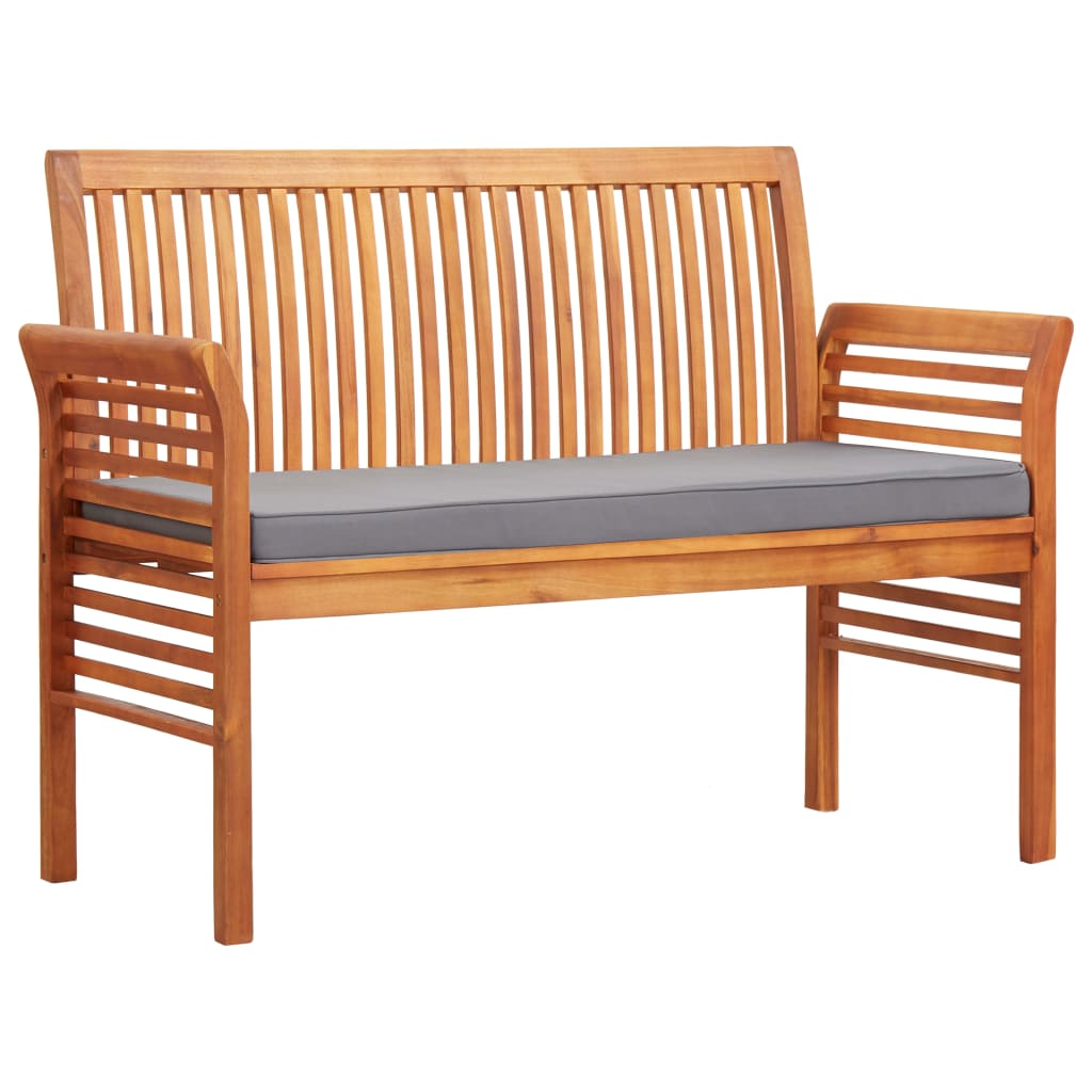 Vidaxl tuinbank 2-zits met kussen 120 cm massief acaciahout