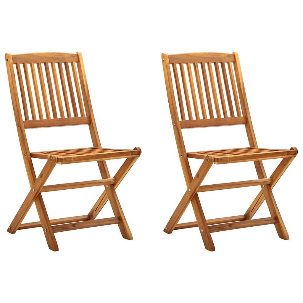 Vidaxl tuinstoelen inklapbaar 2 st massief acaciahout