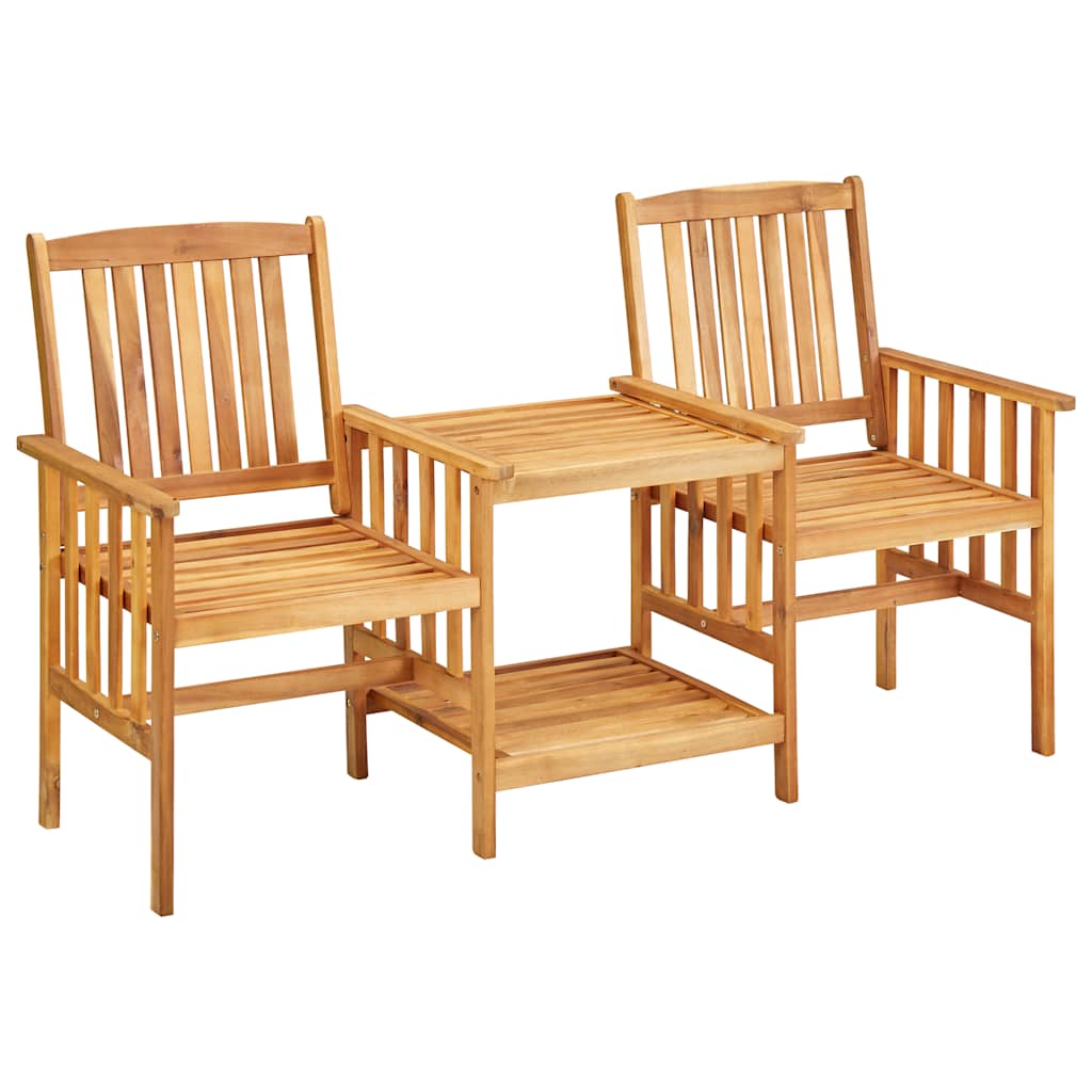 Vidaxl tuinstoelen met theetafel 159x61x92 cm massief acaciahout