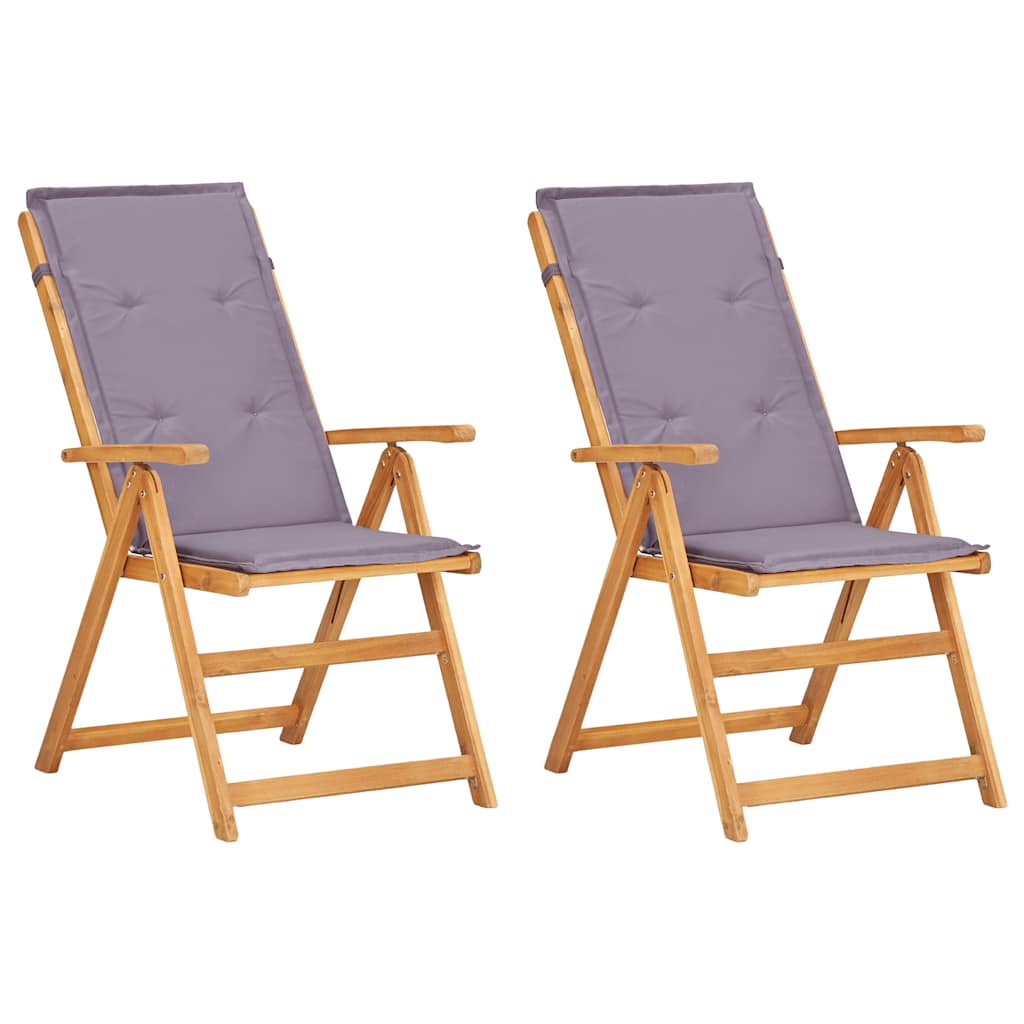 Vidaxl tuinstoelen 2 st verstelbaar massief acaciahout bruin