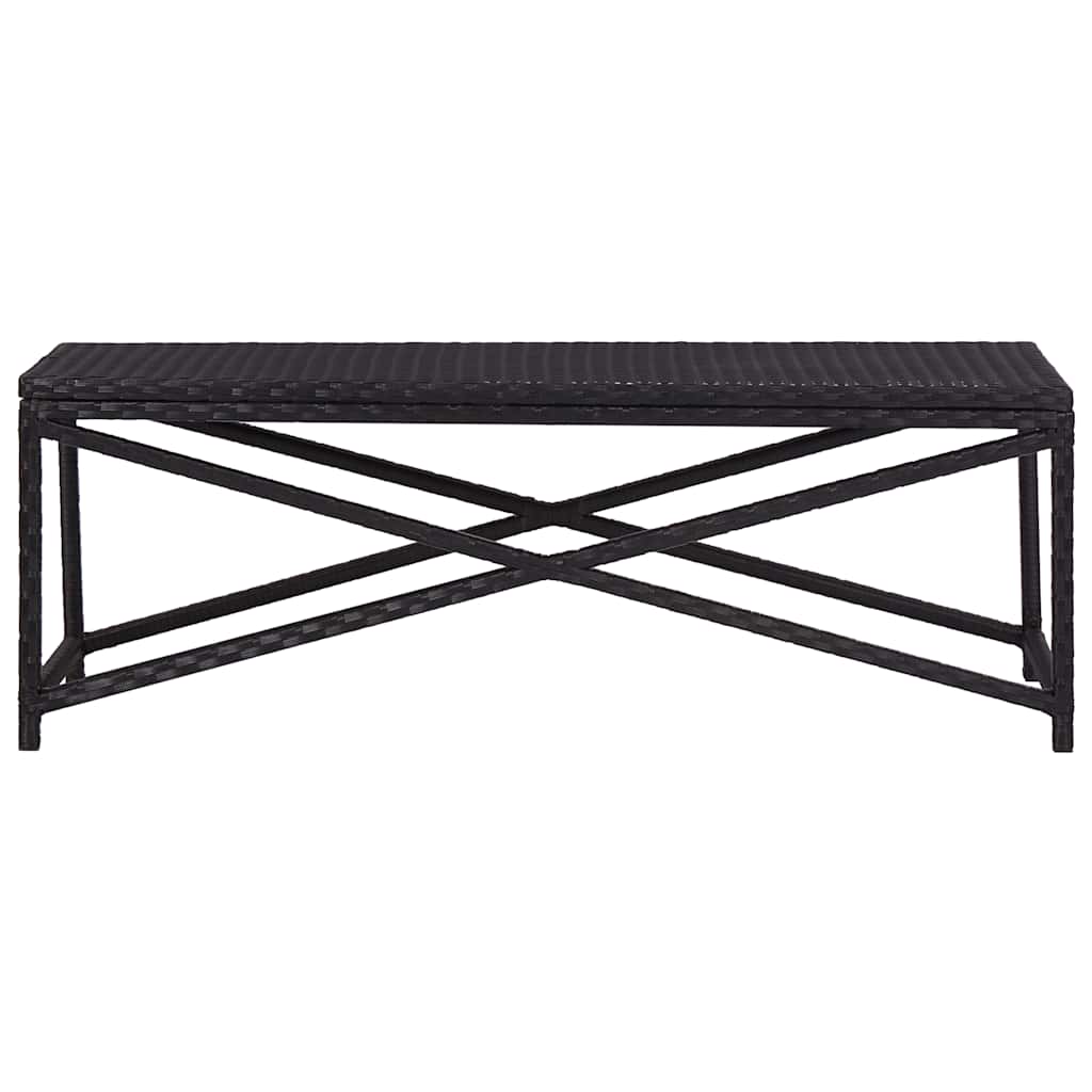 Vidaxl tuinbank 120 cm poly rattan zwart