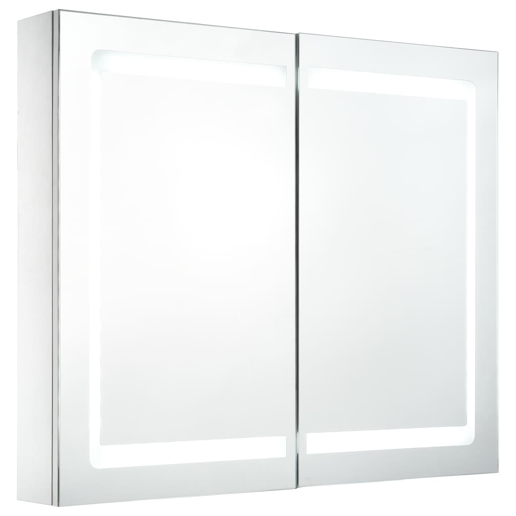 Vidaxl badkamerkast met spiegel en led 80x12,2x68 cm