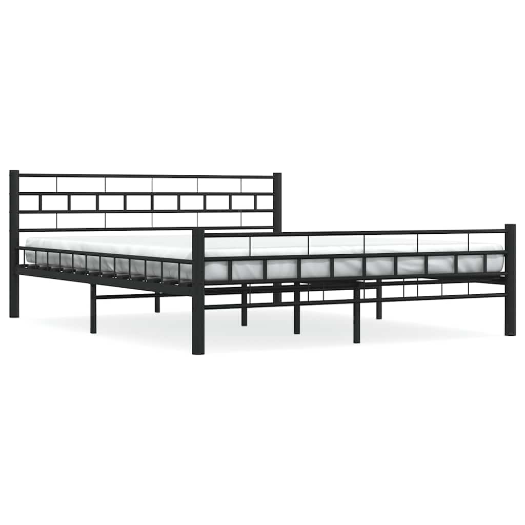 Vidaxl bedframe staal zwart 160x200 cm